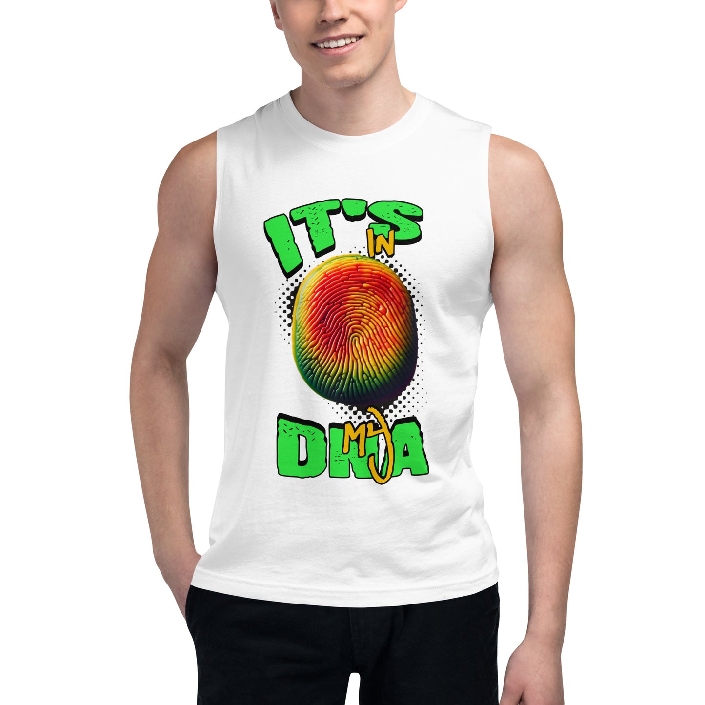 It's In My DNA Grenada Thumbprint Muscle Shirt