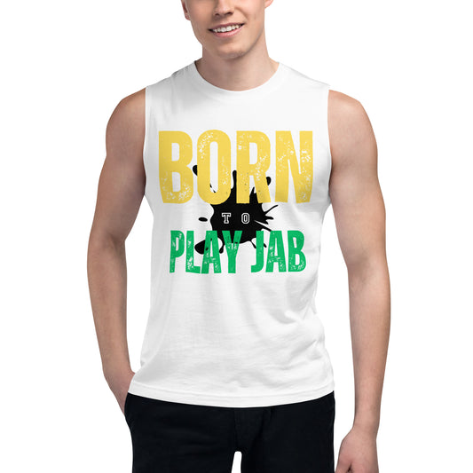 Born To Play Jab Paint Splash Muscle Shirt