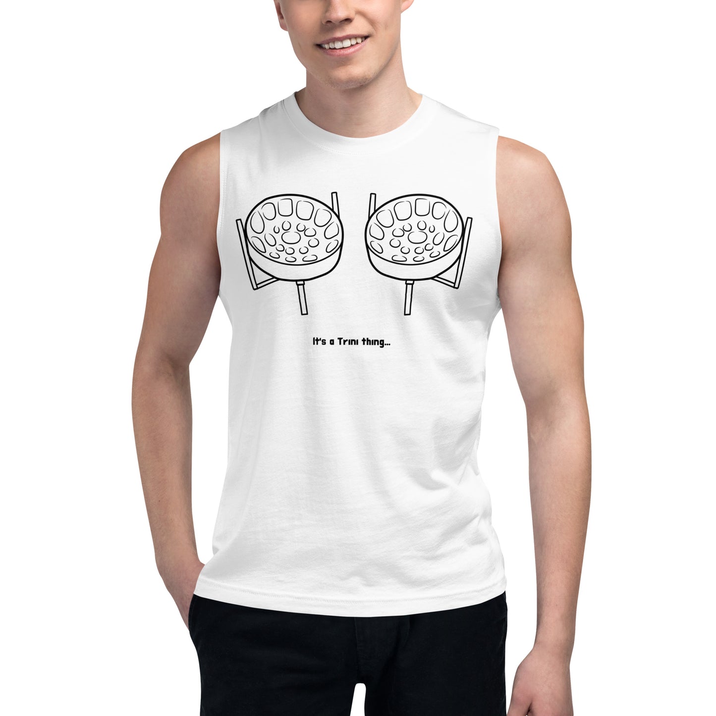 2 Stand Alone Steel Pans Muscle Shirt