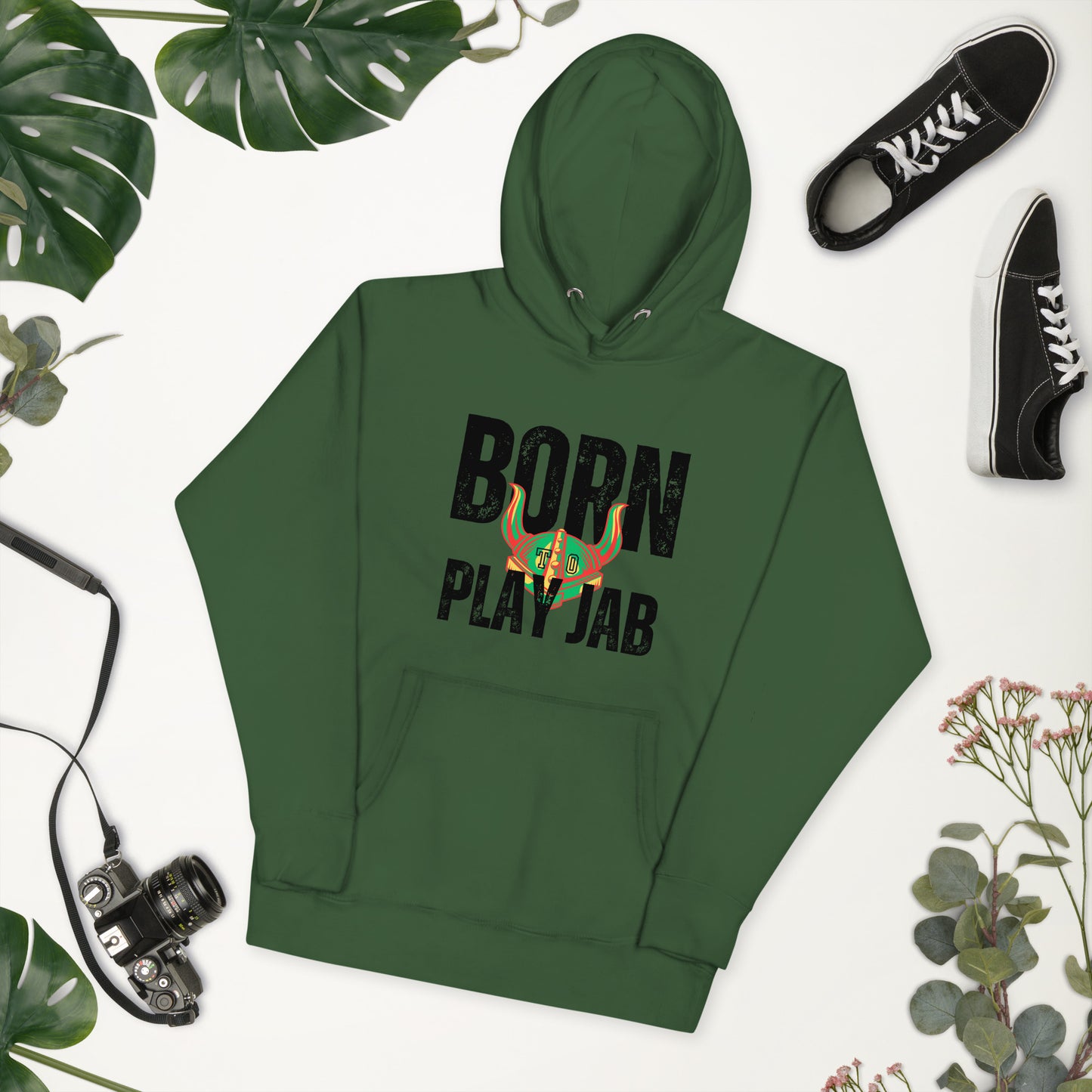 Born To Play Jab Helmet Light Hoodie