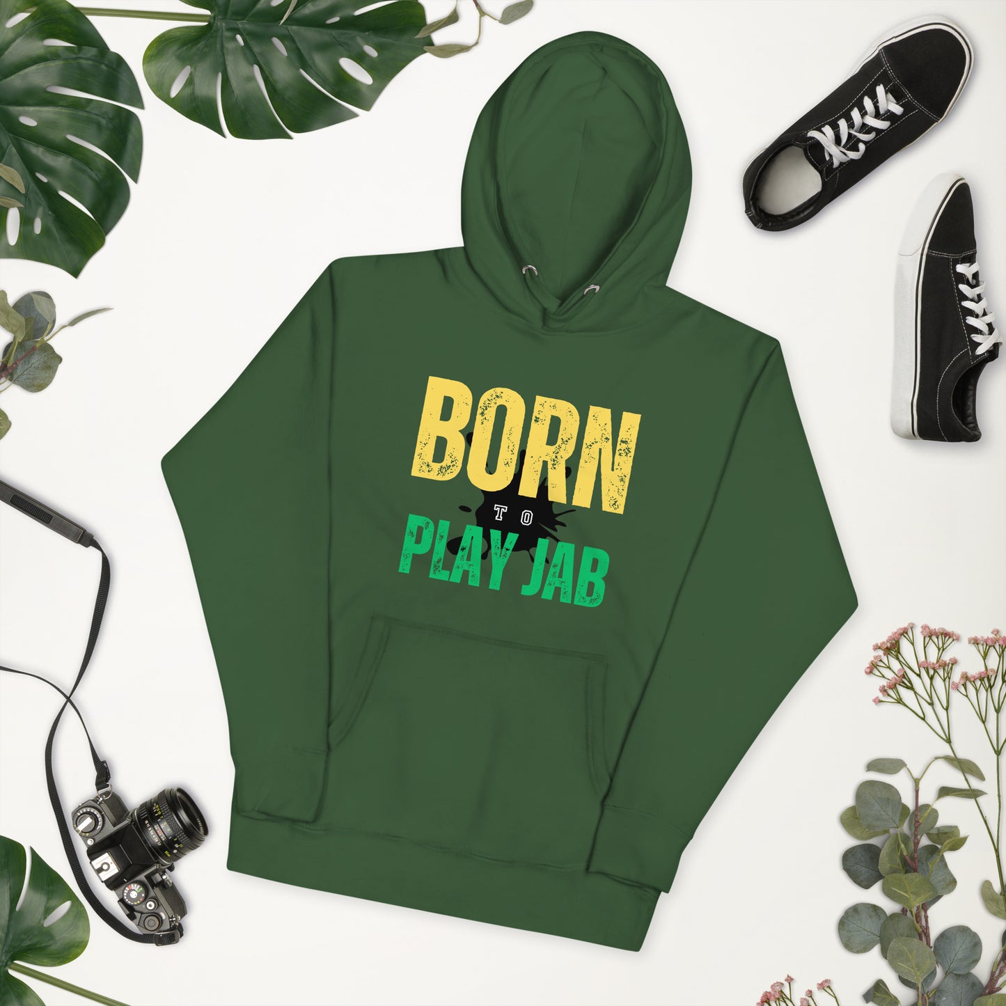 Born To Play Jab Paint Splash Hoodie