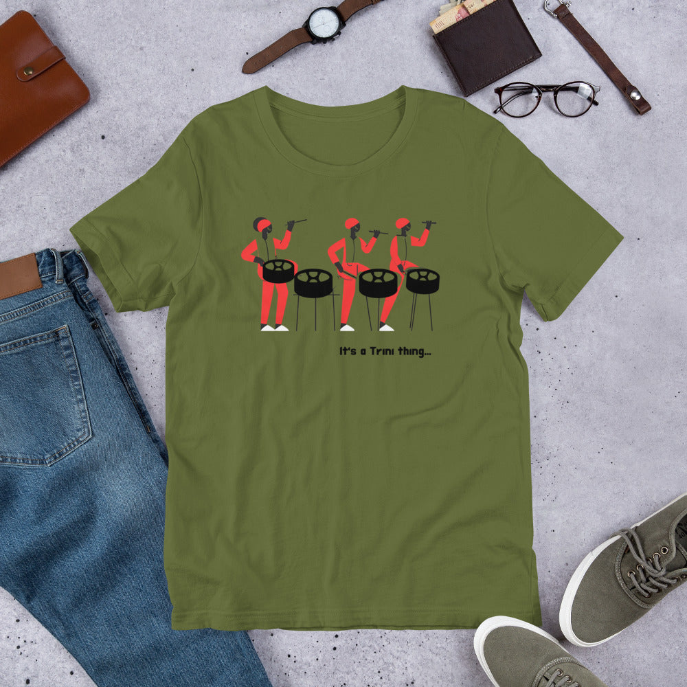 Three Men Playing Steelpan Unisex T-Shirt