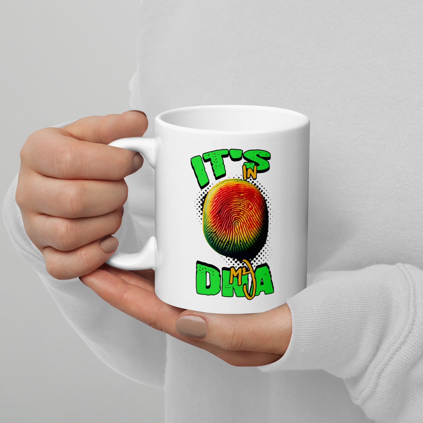 It's In My DNA Grenada Thumbprint White Glossy Mug