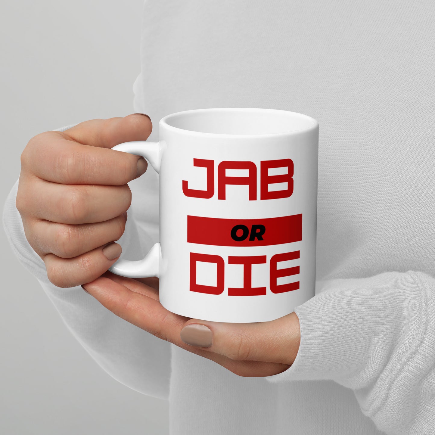 Jab Or Die White Glossy Mug