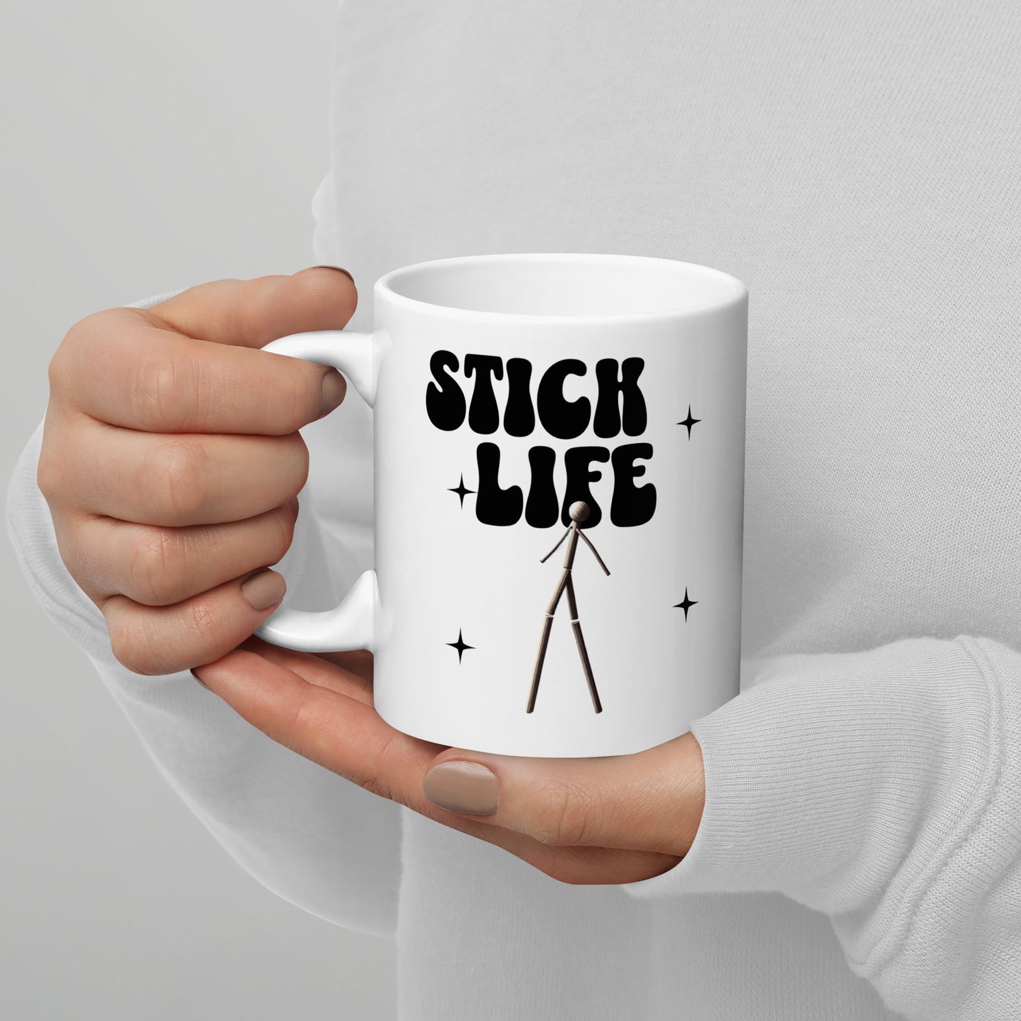 Stick Life Moko Jumbie White Glossy Mug