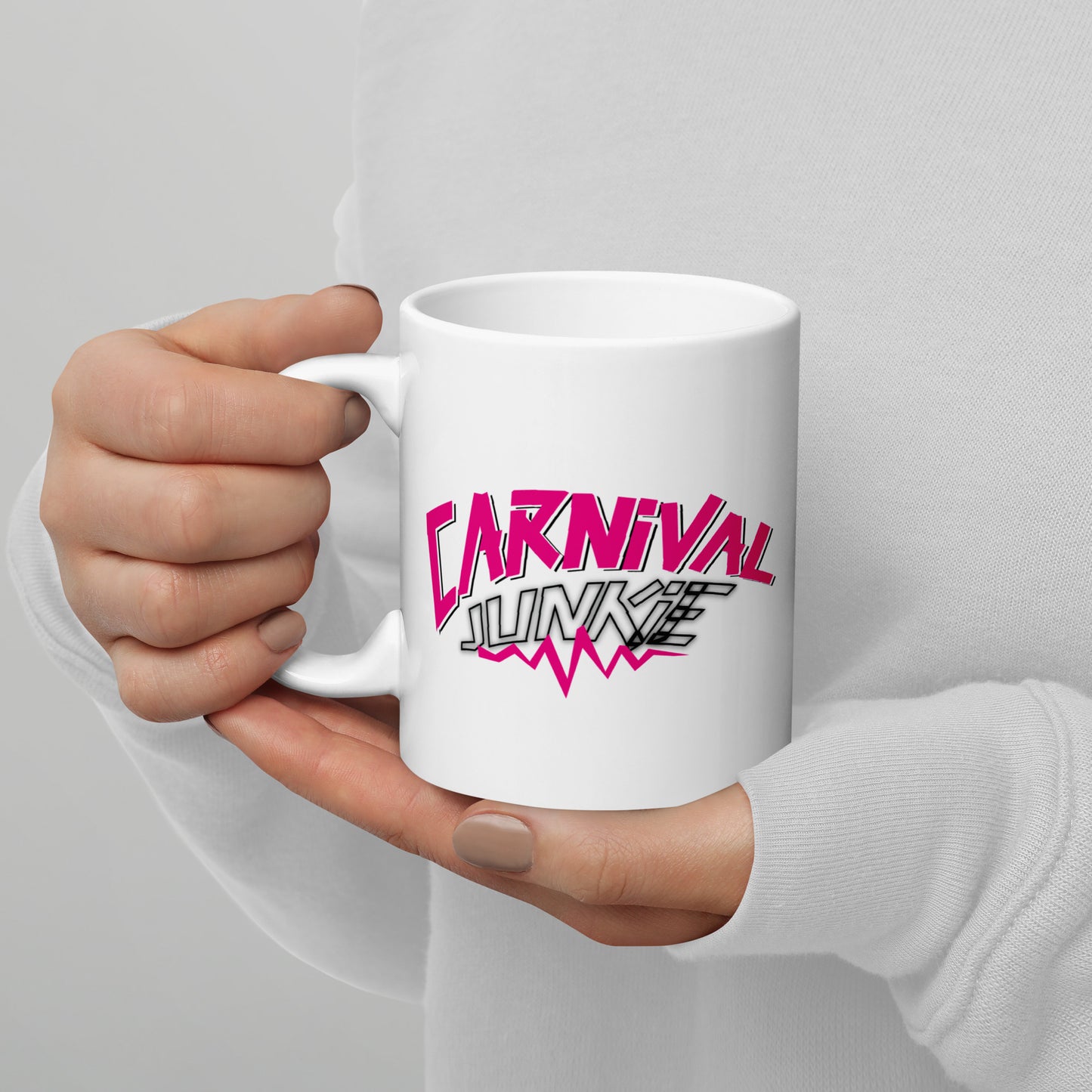 Carnival Junkie White Glossy Mug