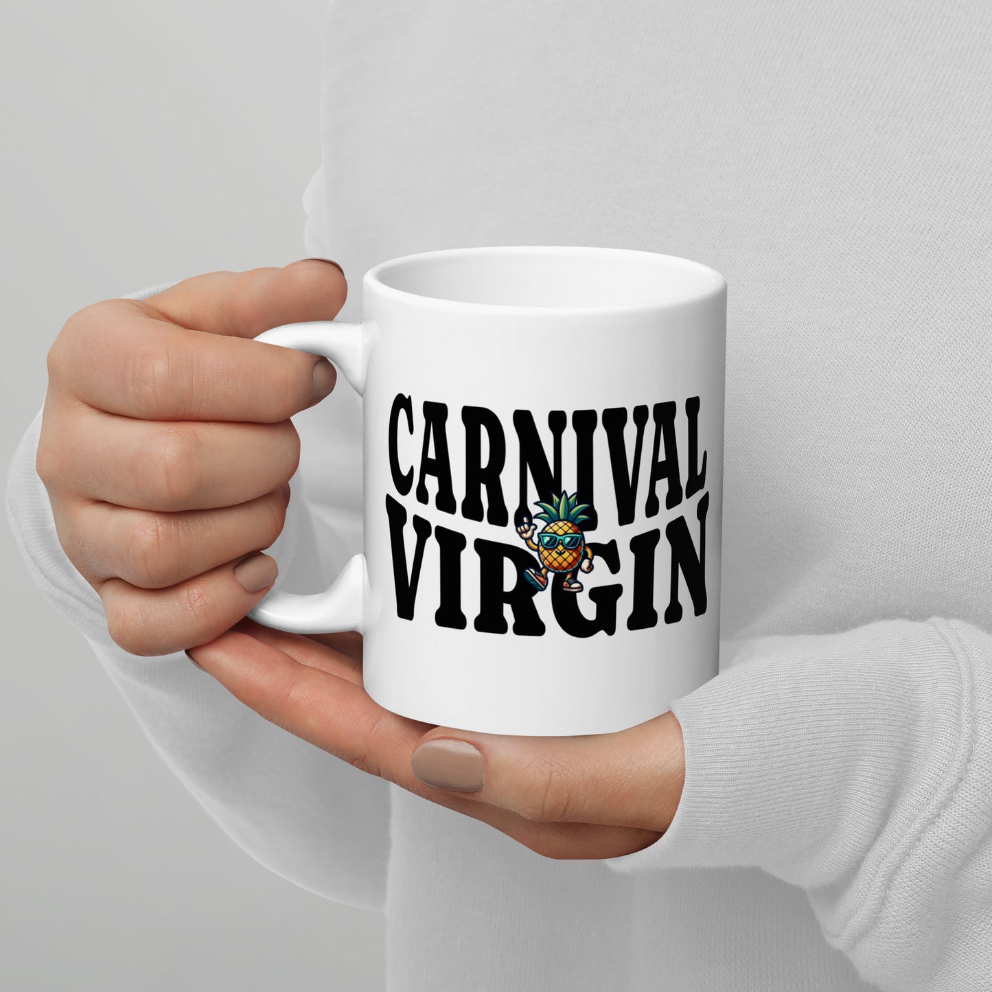 Carnival Virgin White Glossy Mug