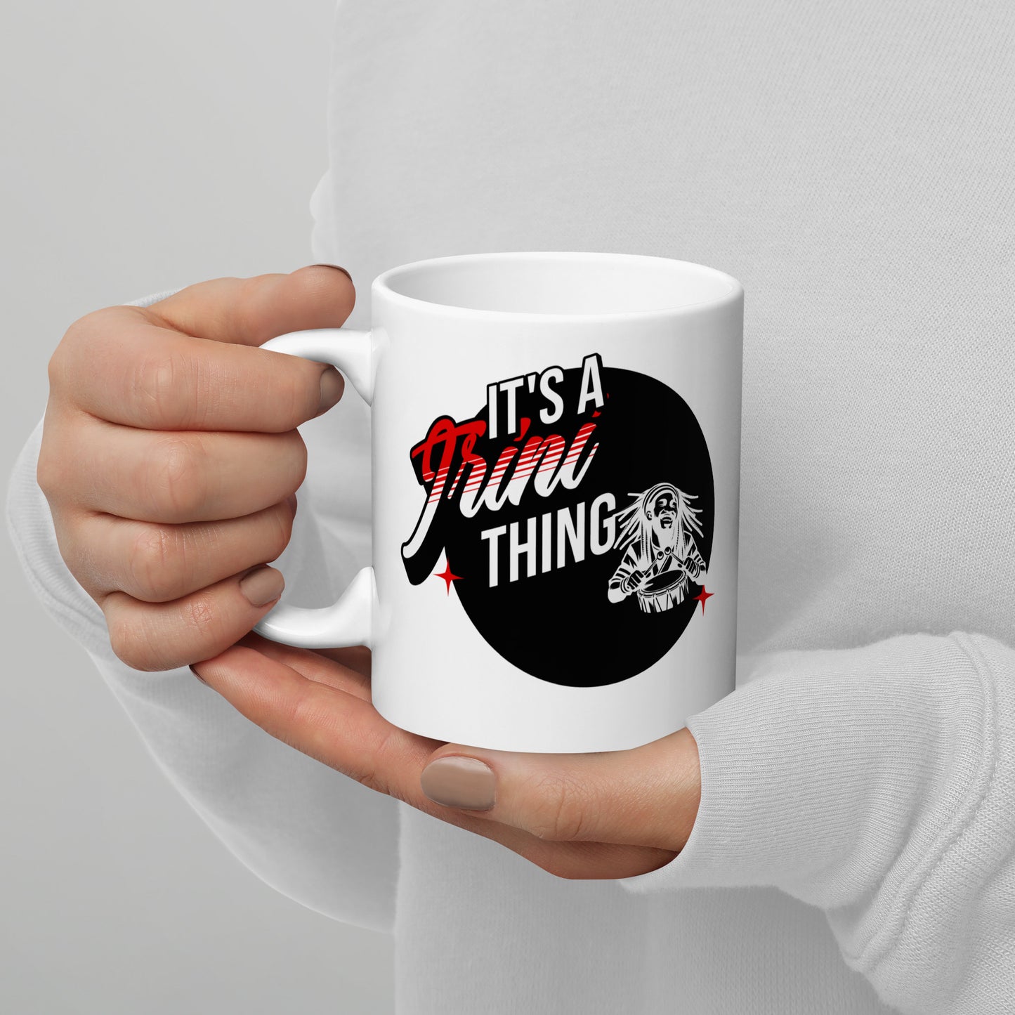 It's A Trini Thing Rasta Man White Glossy Mug