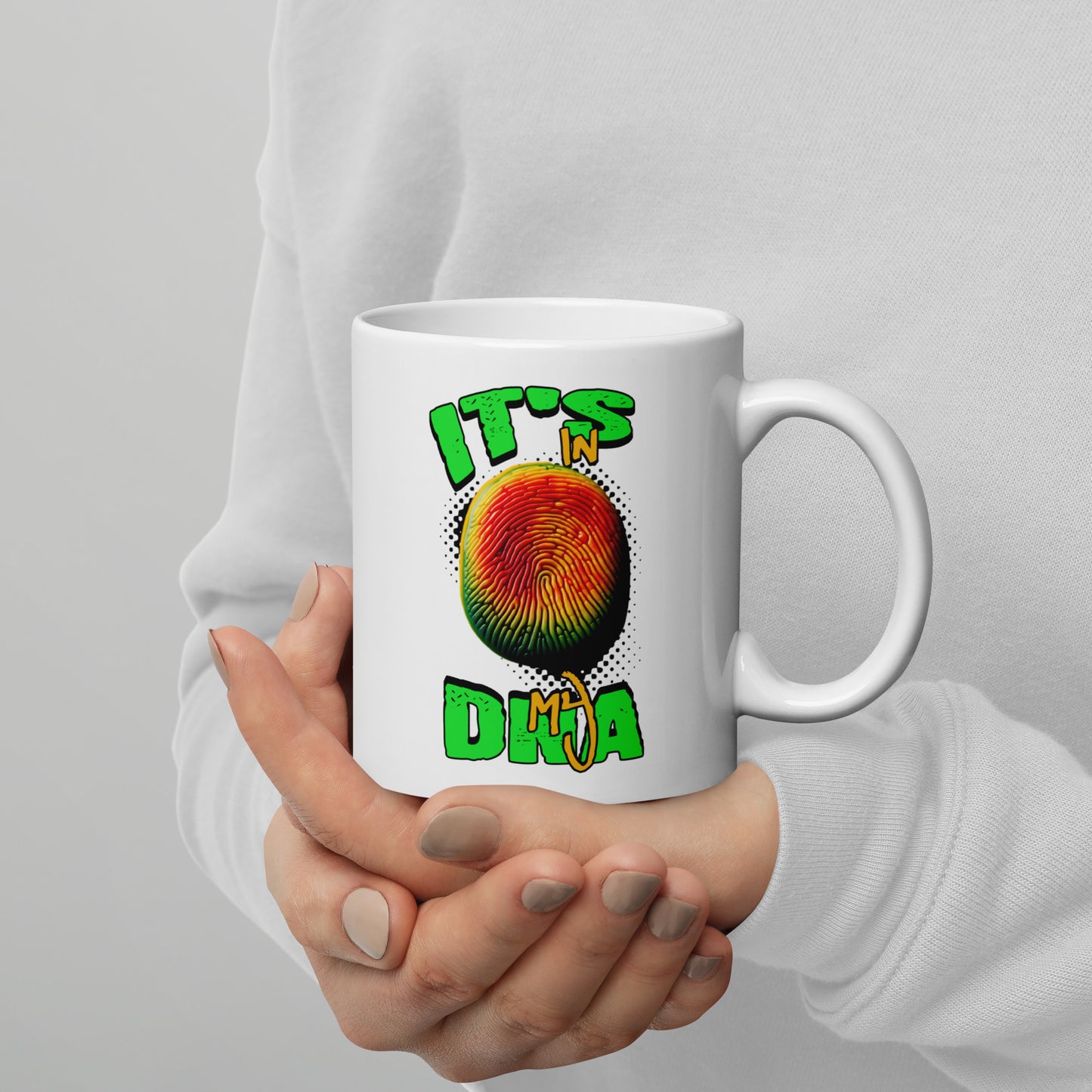 It's In My DNA Grenada Thumbprint White Glossy Mug