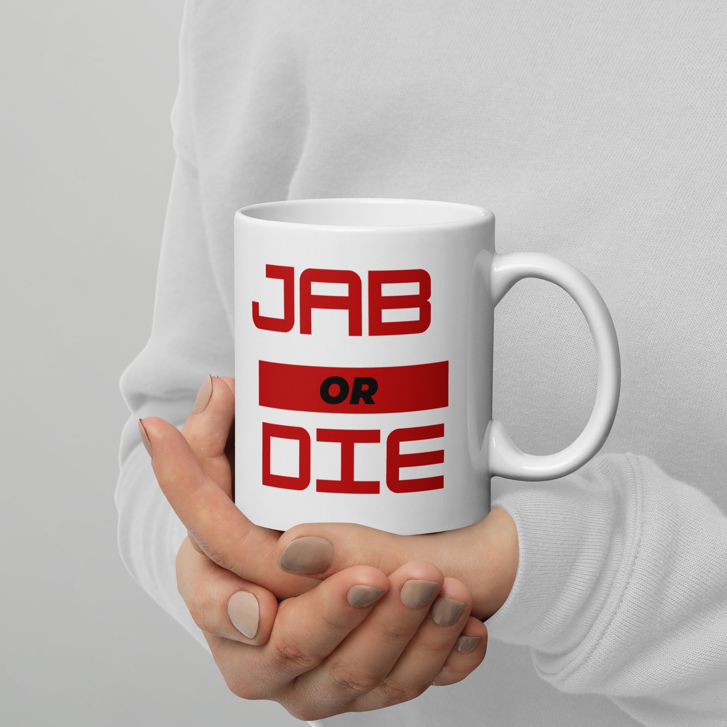 Jab Or Die White Glossy Mug