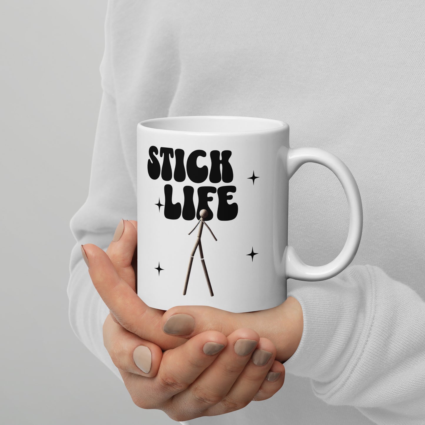 Stick Life Moko Jumbie White Glossy Mug