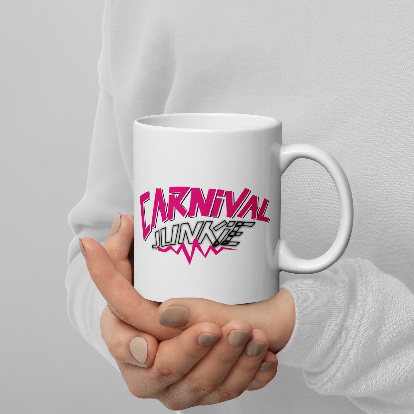 Carnival Junkie White Glossy Mug