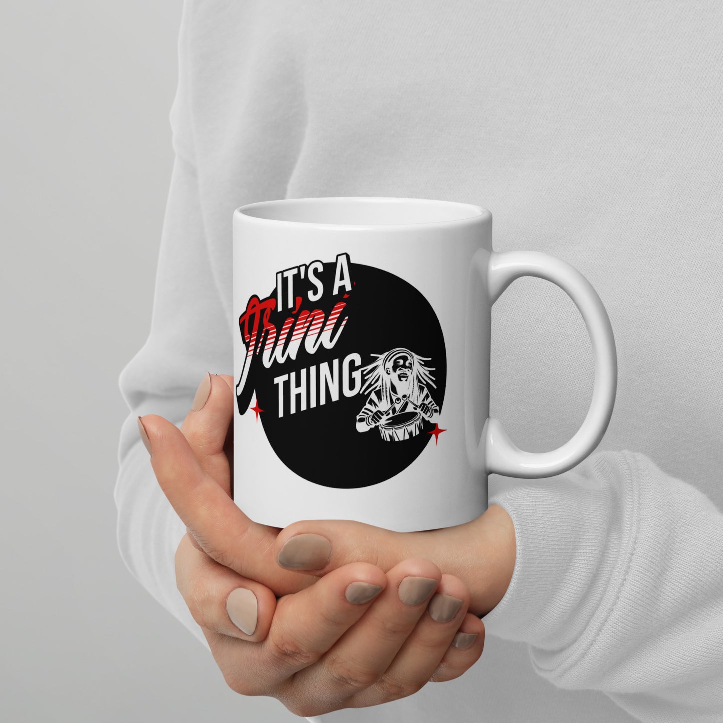 It's A Trini Thing Rasta Man White Glossy Mug