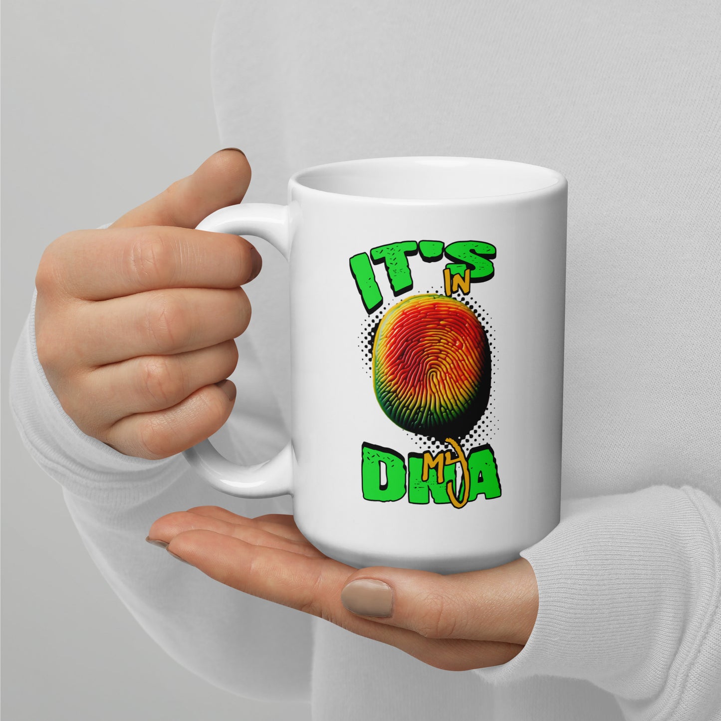 It's In My DNA Grenada Thumbprint White Glossy Mug