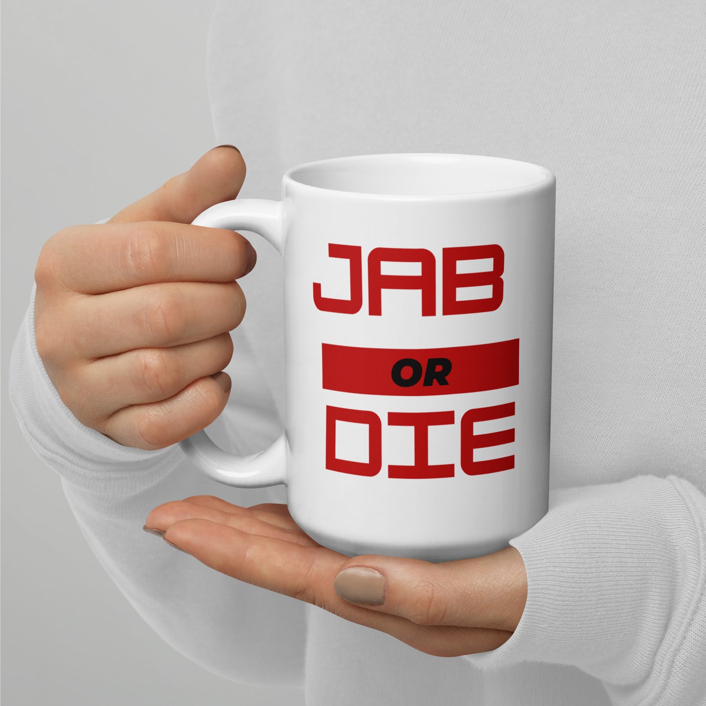 Jab Or Die White Glossy Mug