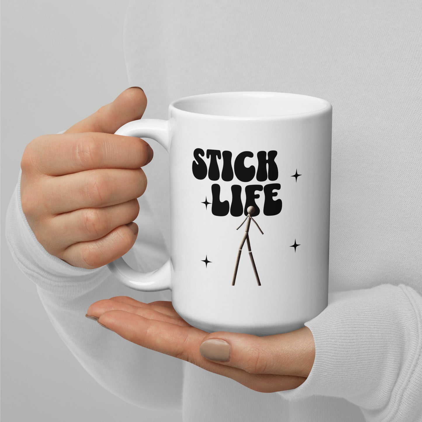 Stick Life Moko Jumbie White Glossy Mug