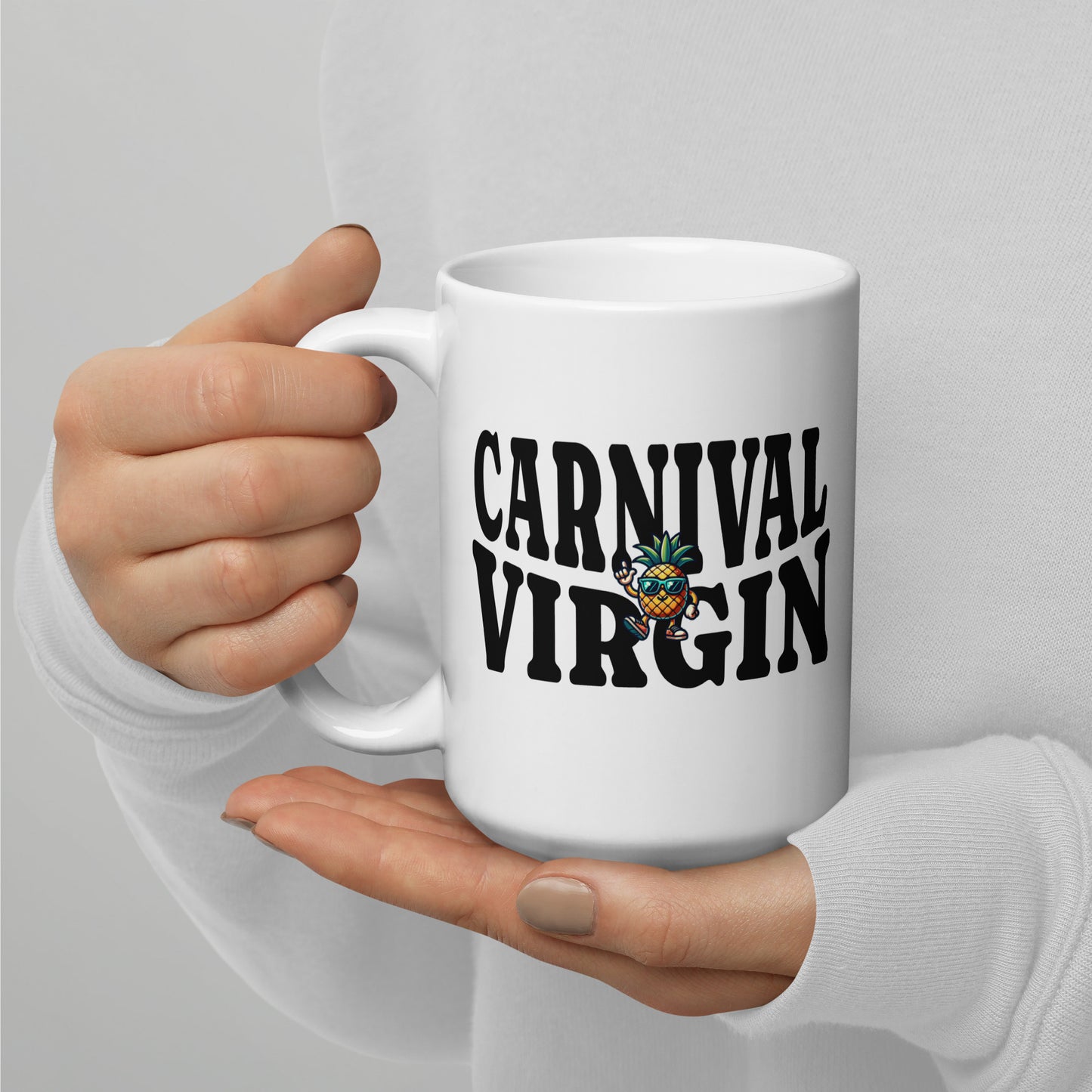 Carnival Virgin White Glossy Mug