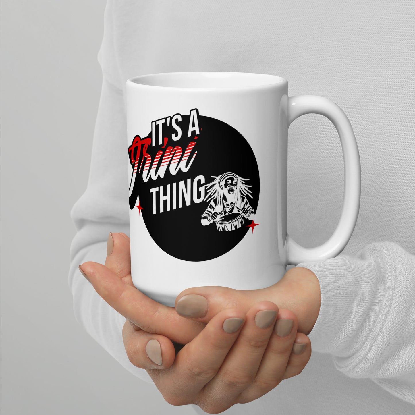 It's A Trini Thing Rasta Man White Glossy Mug