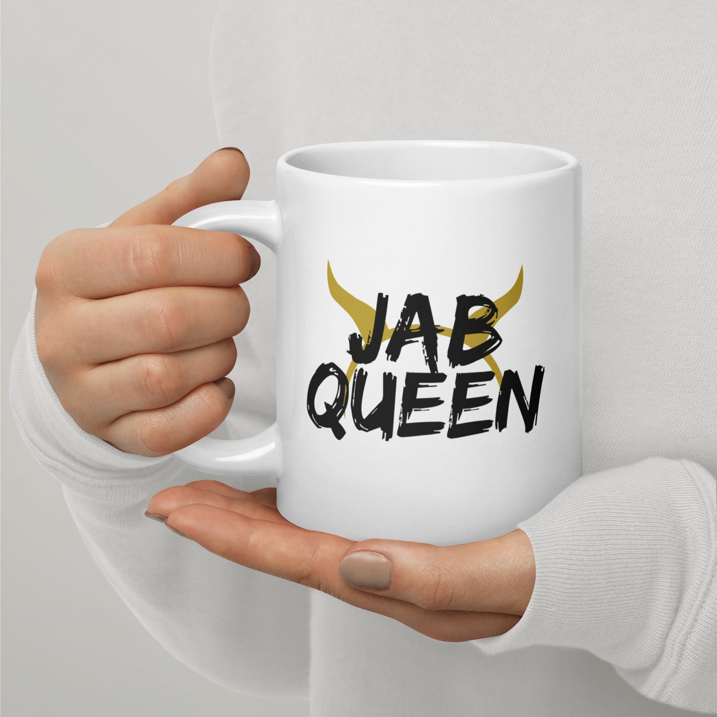 Jab Queen White Glossy Mug