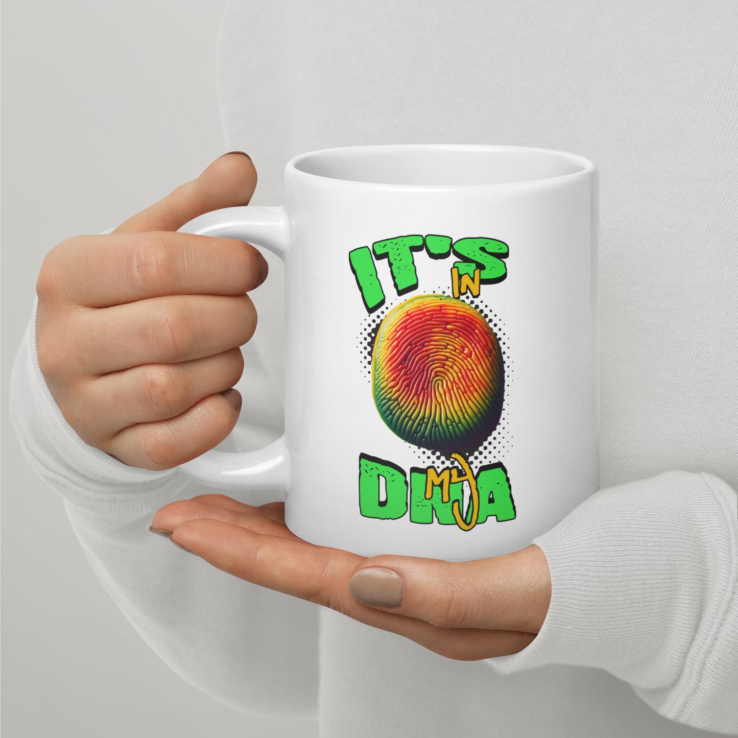 It's In My DNA Grenada Thumbprint White Glossy Mug