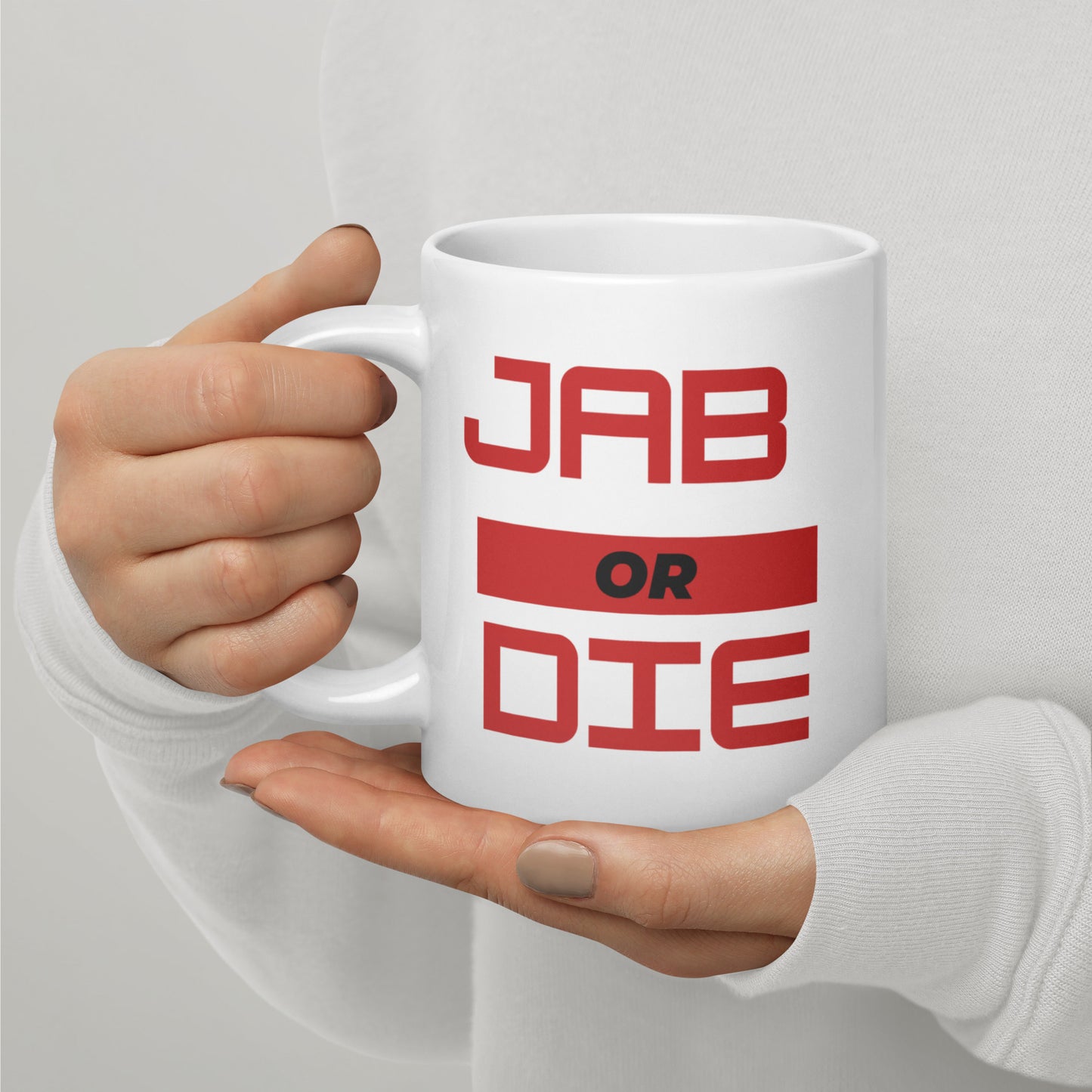 Jab Or Die White Glossy Mug