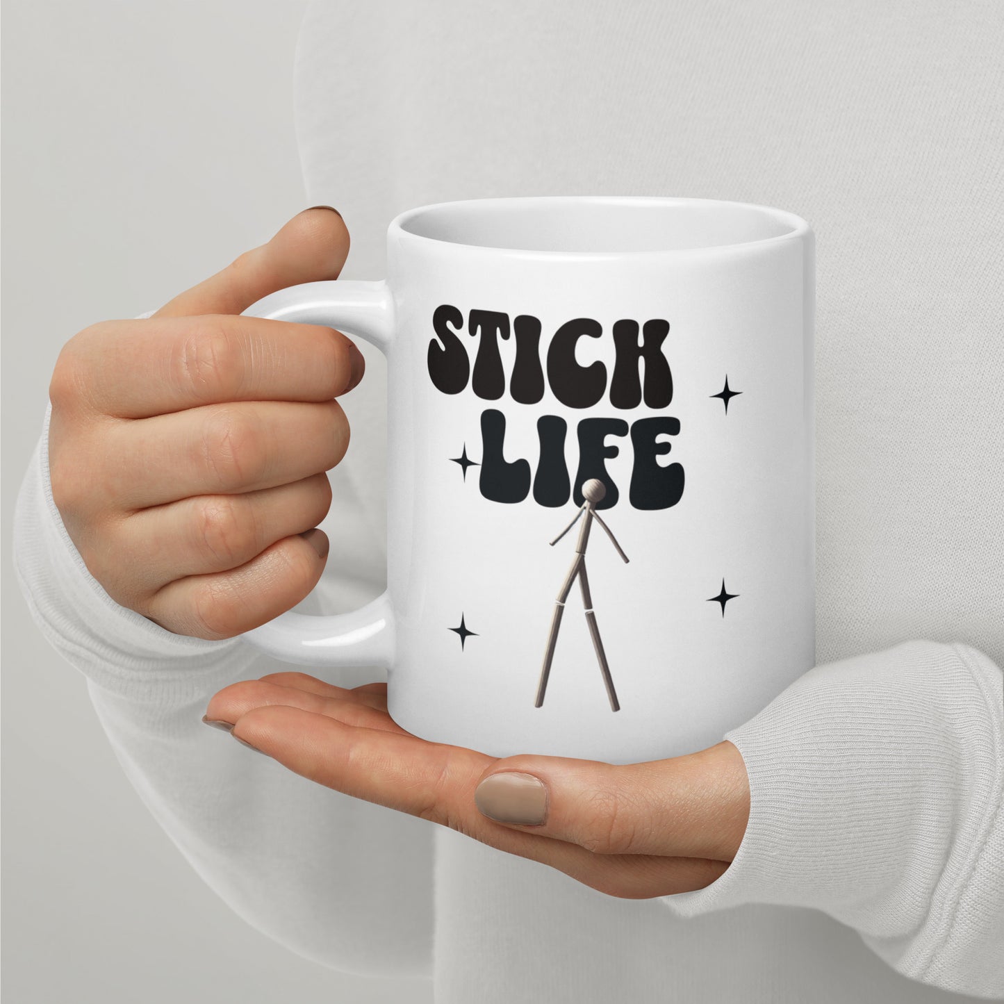 Stick Life Moko Jumbie White Glossy Mug