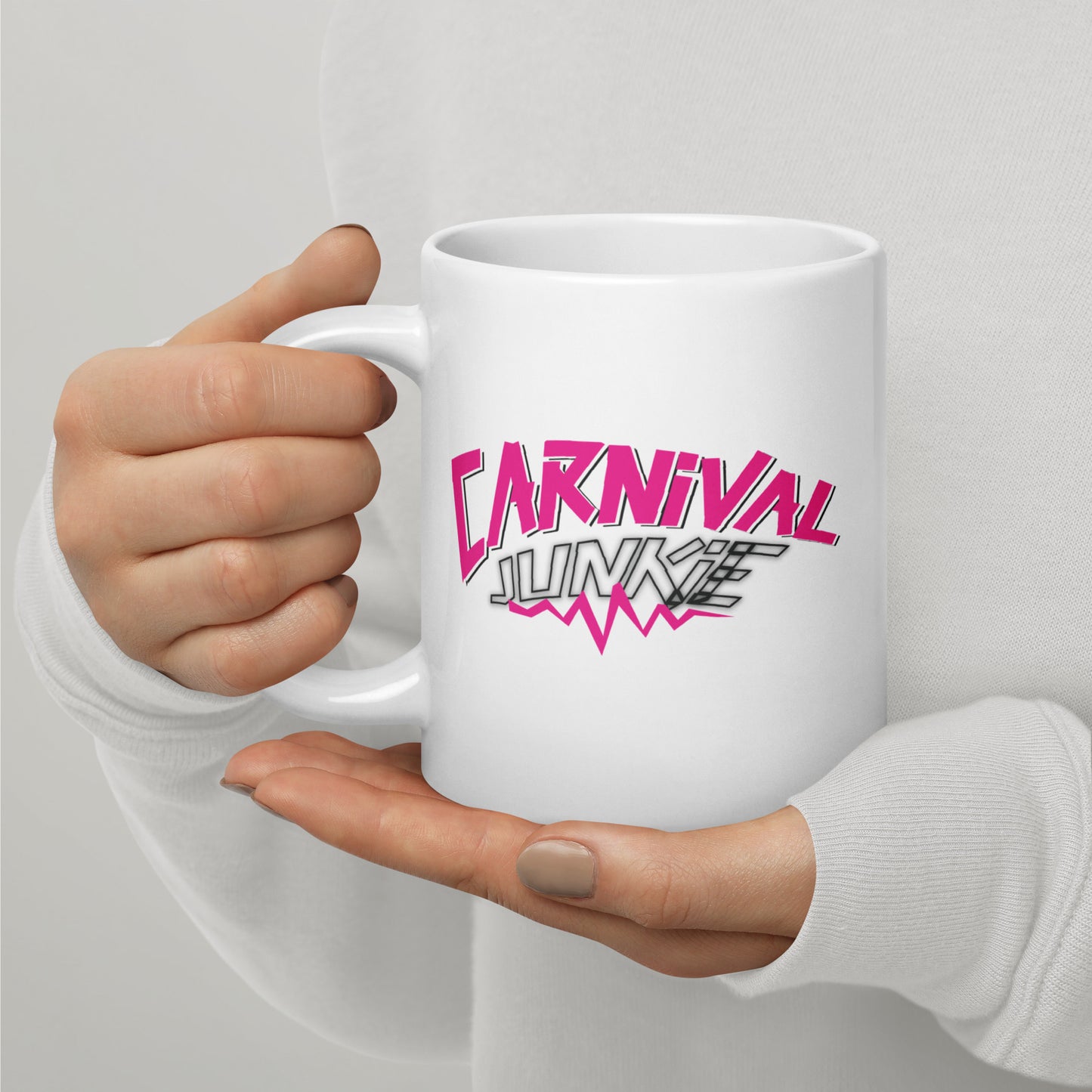 Carnival Junkie White Glossy Mug