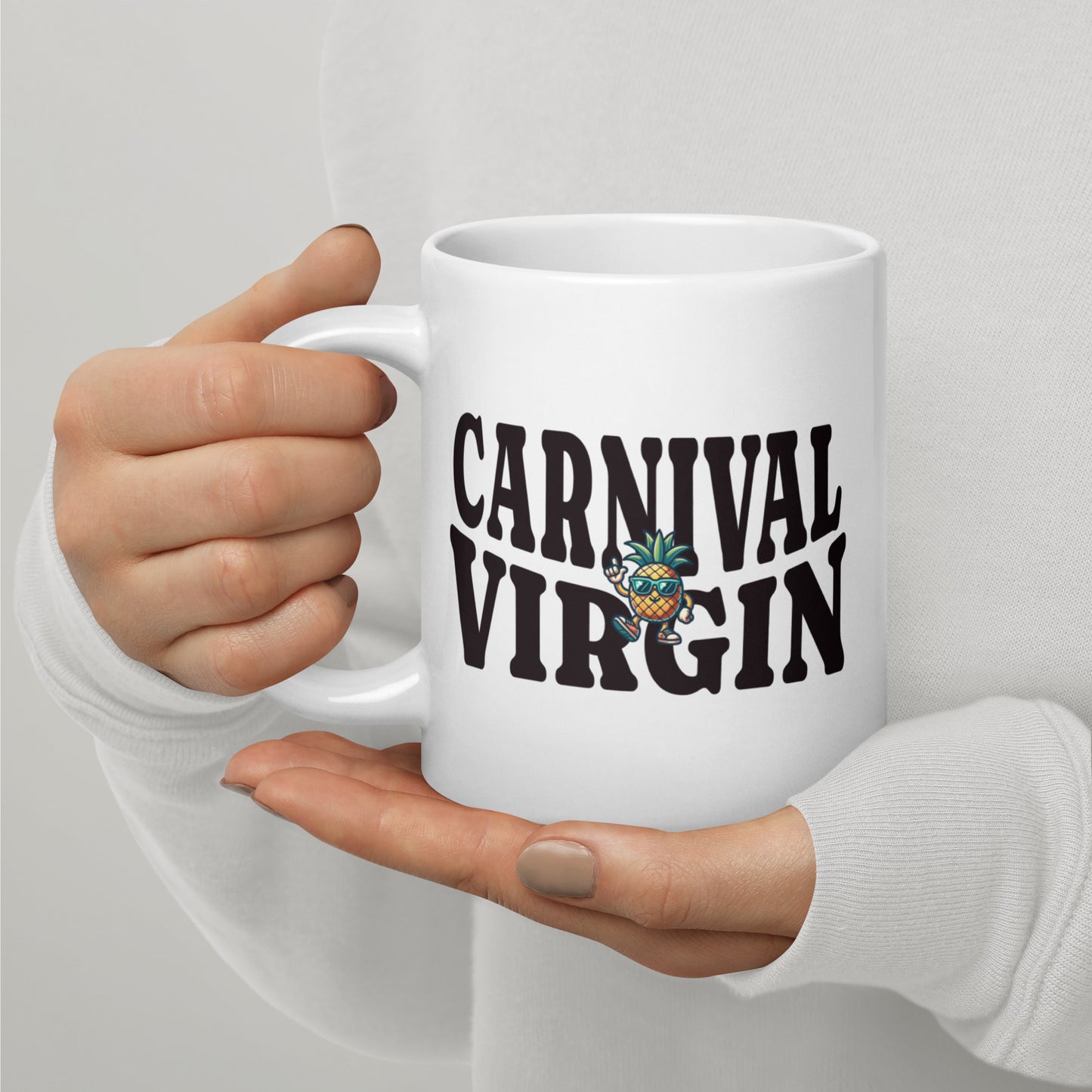 Carnival Virgin White Glossy Mug