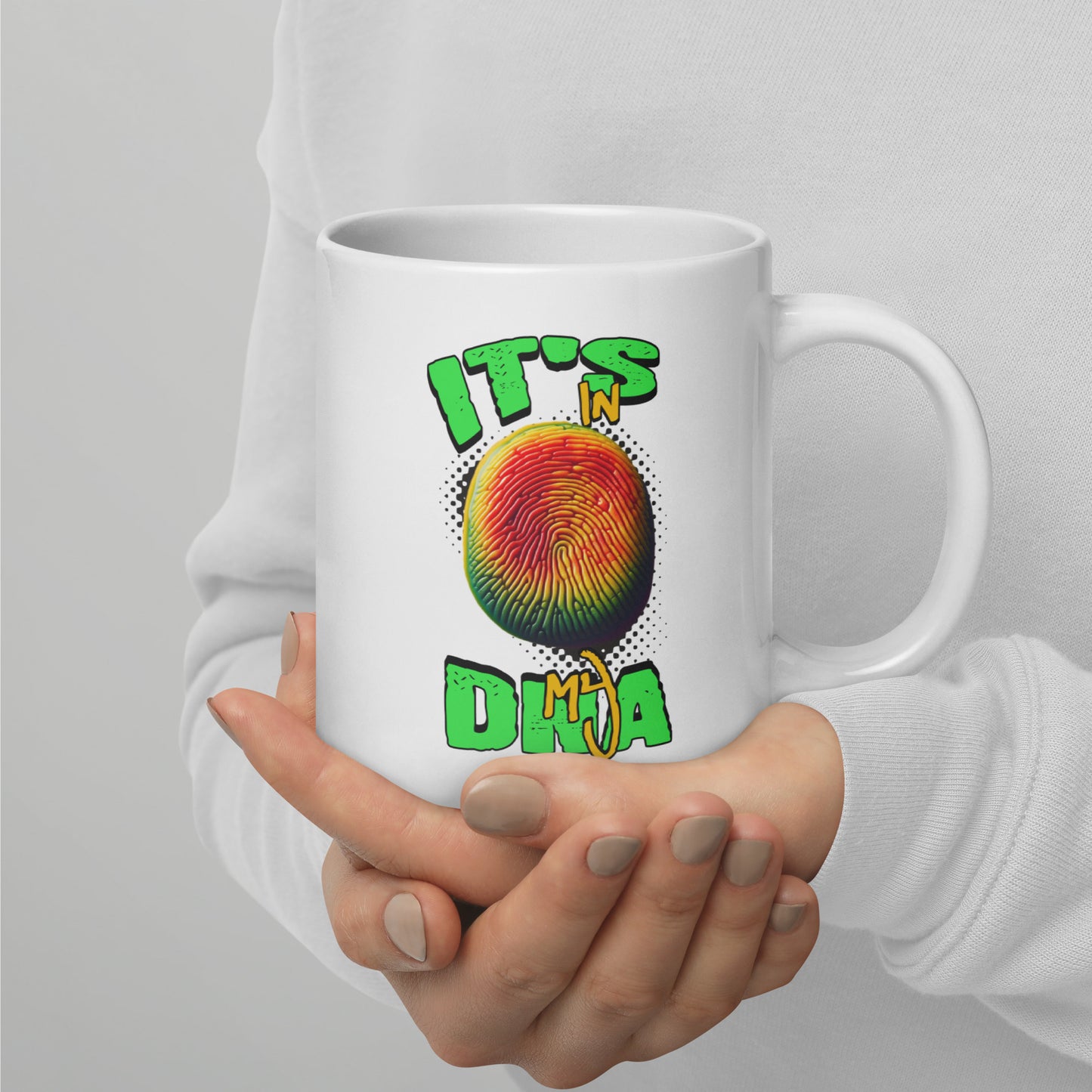 It's In My DNA Grenada Thumbprint White Glossy Mug