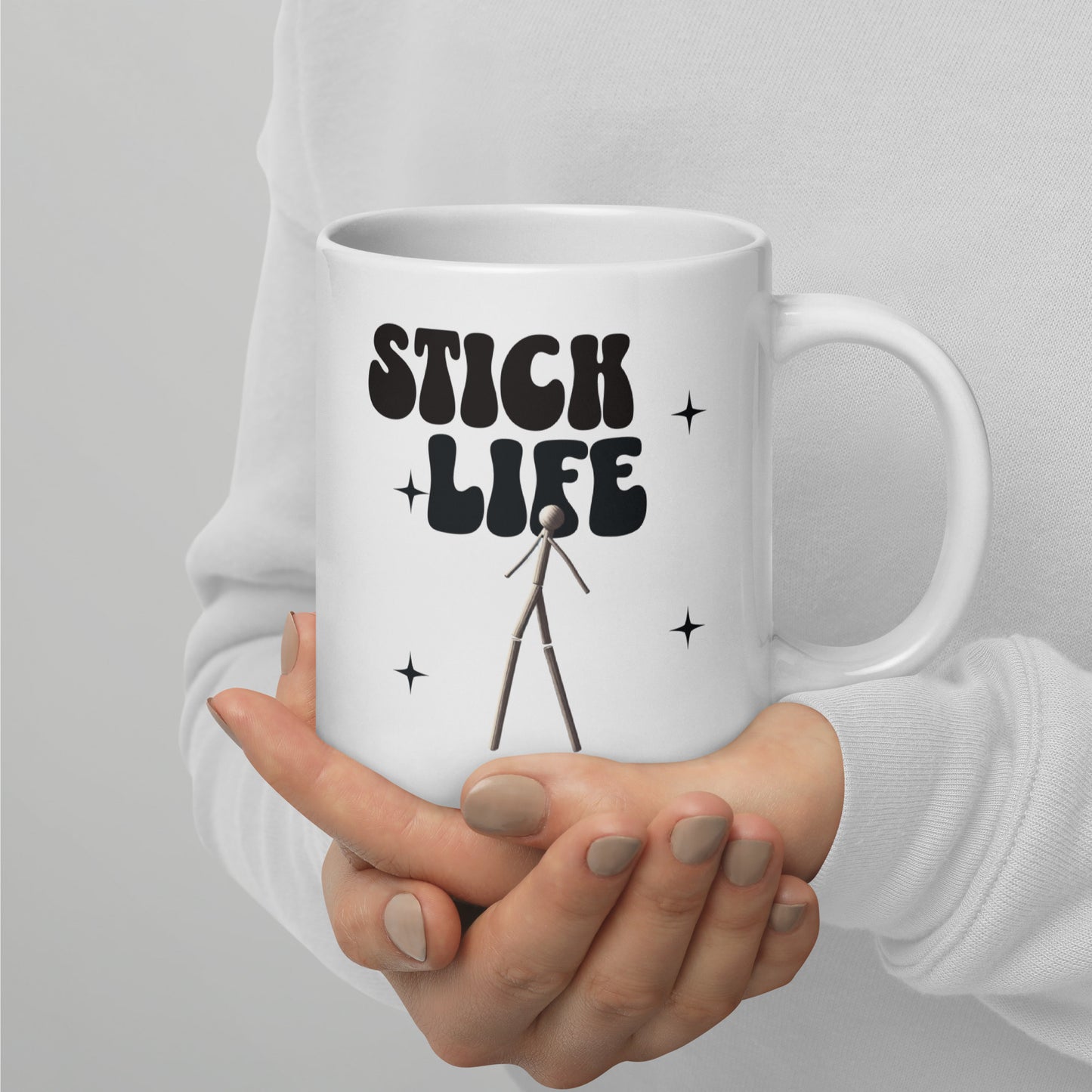 Stick Life Moko Jumbie White Glossy Mug