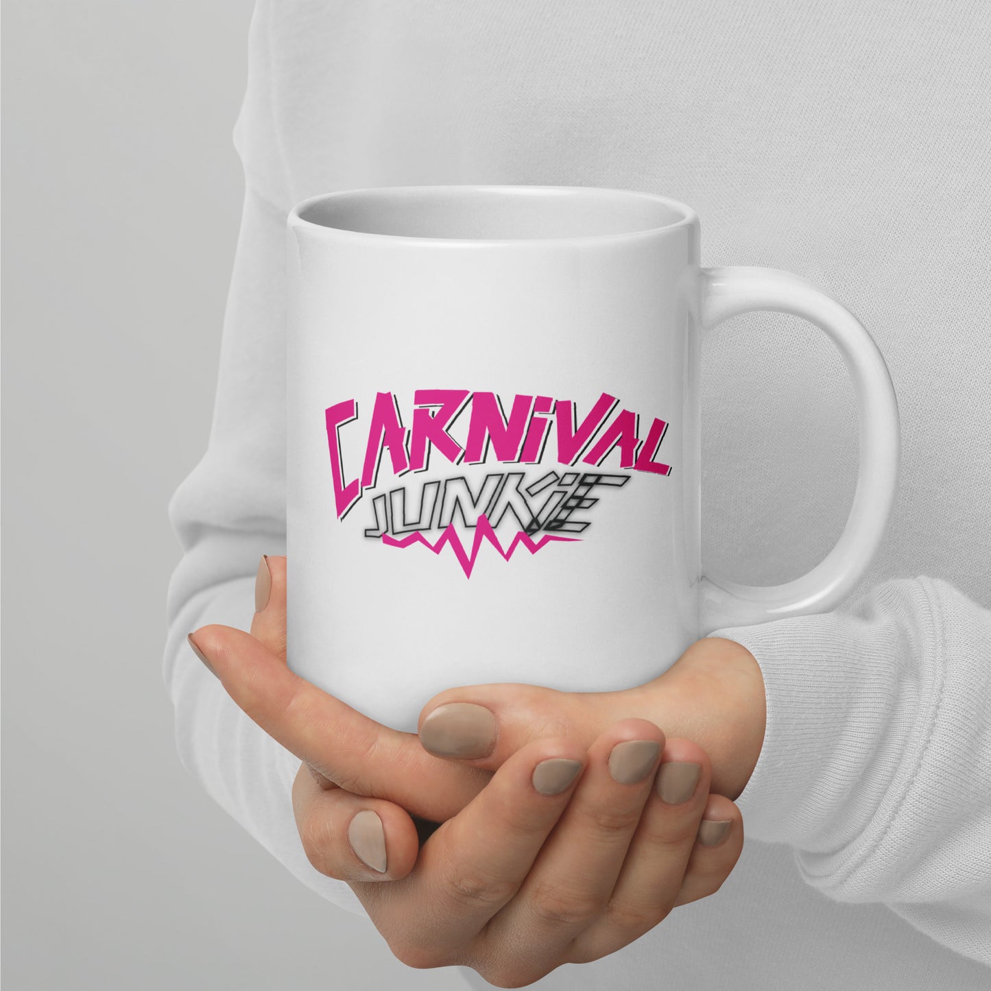 Carnival Junkie White Glossy Mug