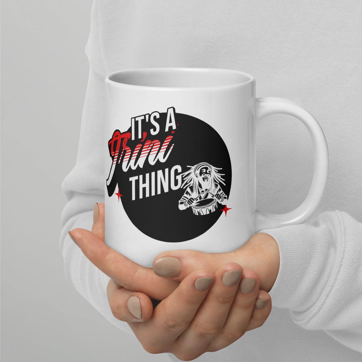 It's A Trini Thing Rasta Man White Glossy Mug