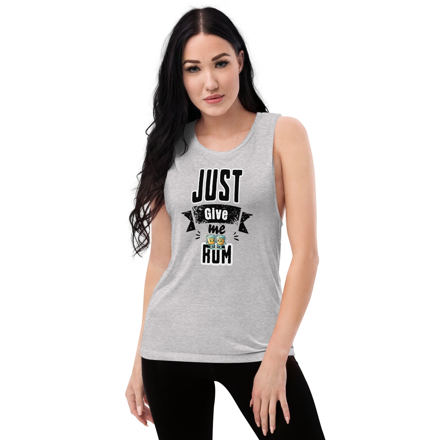 Just Give Me Rum Ladies’ Muscle Tank