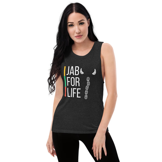 Jab For Life Horn And Chain Women's Muscle Tank