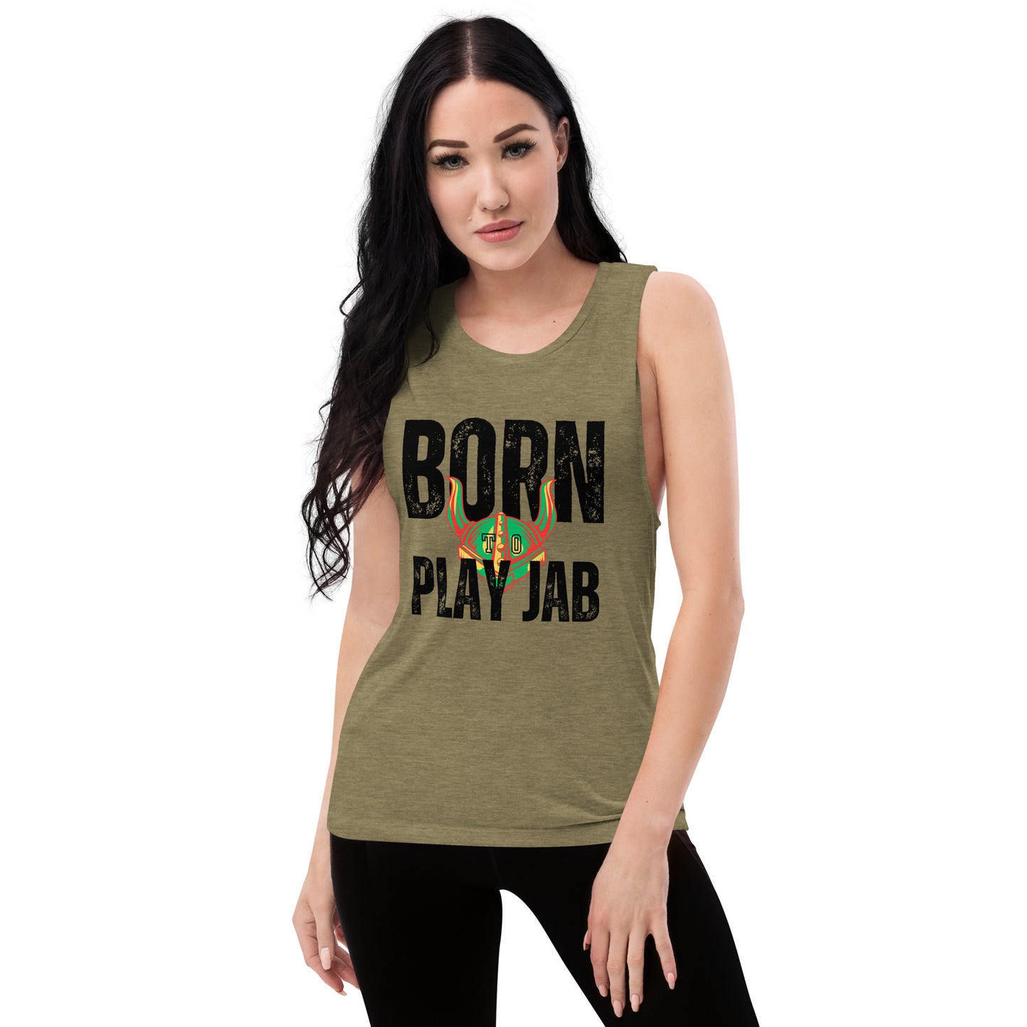 Born To Play Jab Helmet Light Women's Muscle Tank