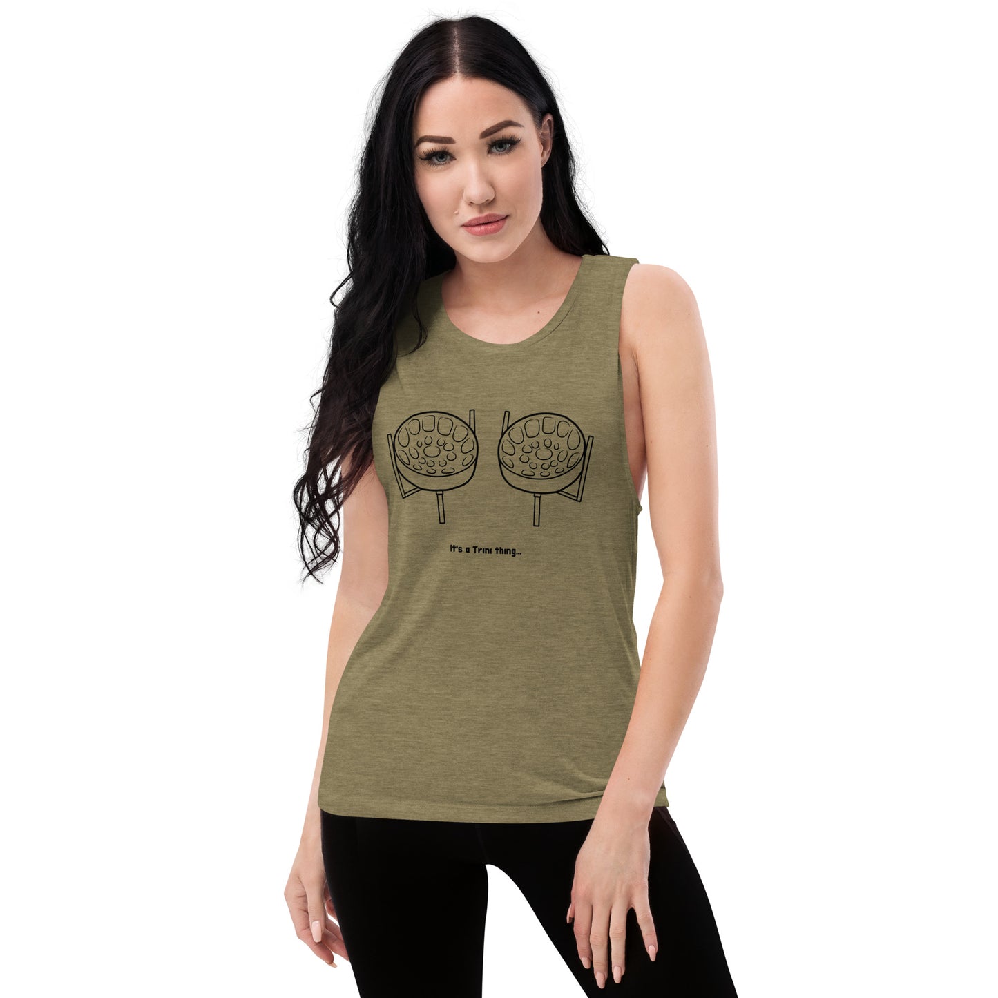 2 Stand Alone Steel Pans Women's Muscle Tank