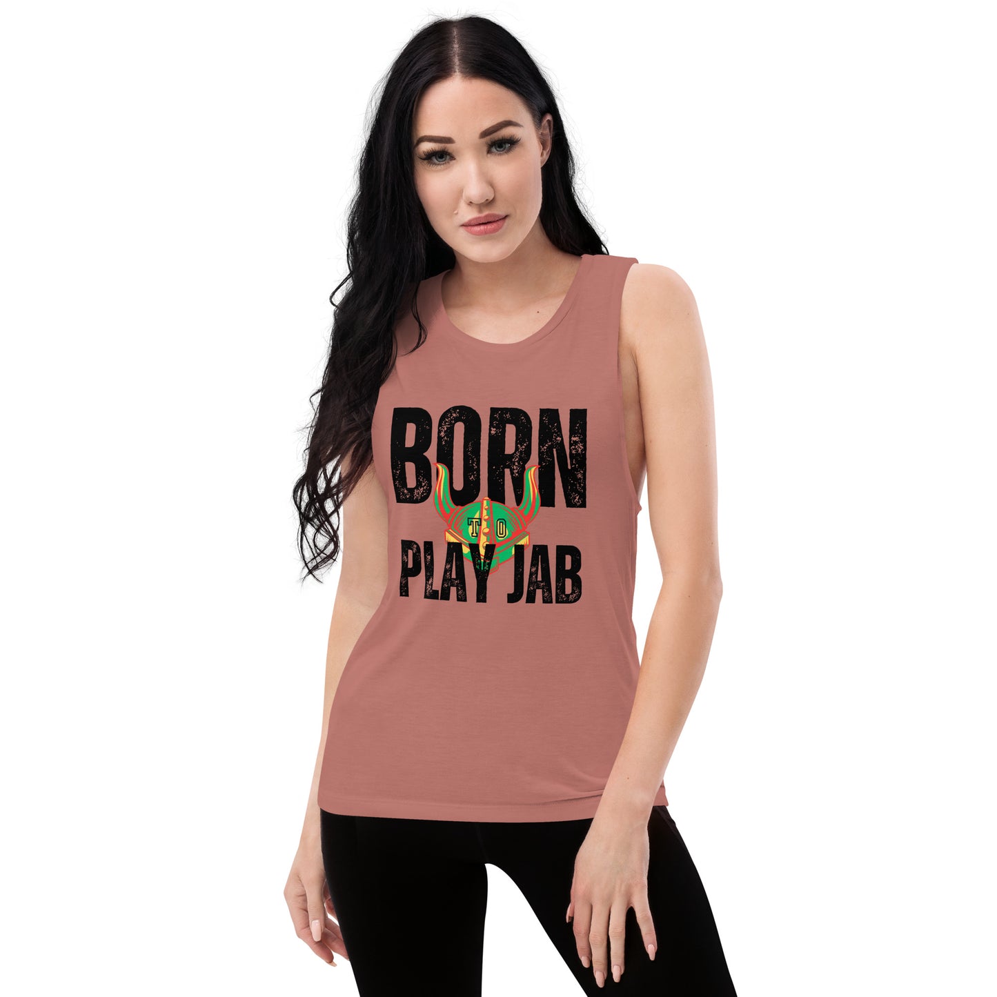 Born To Play Jab Helmet Light Women's Muscle Tank